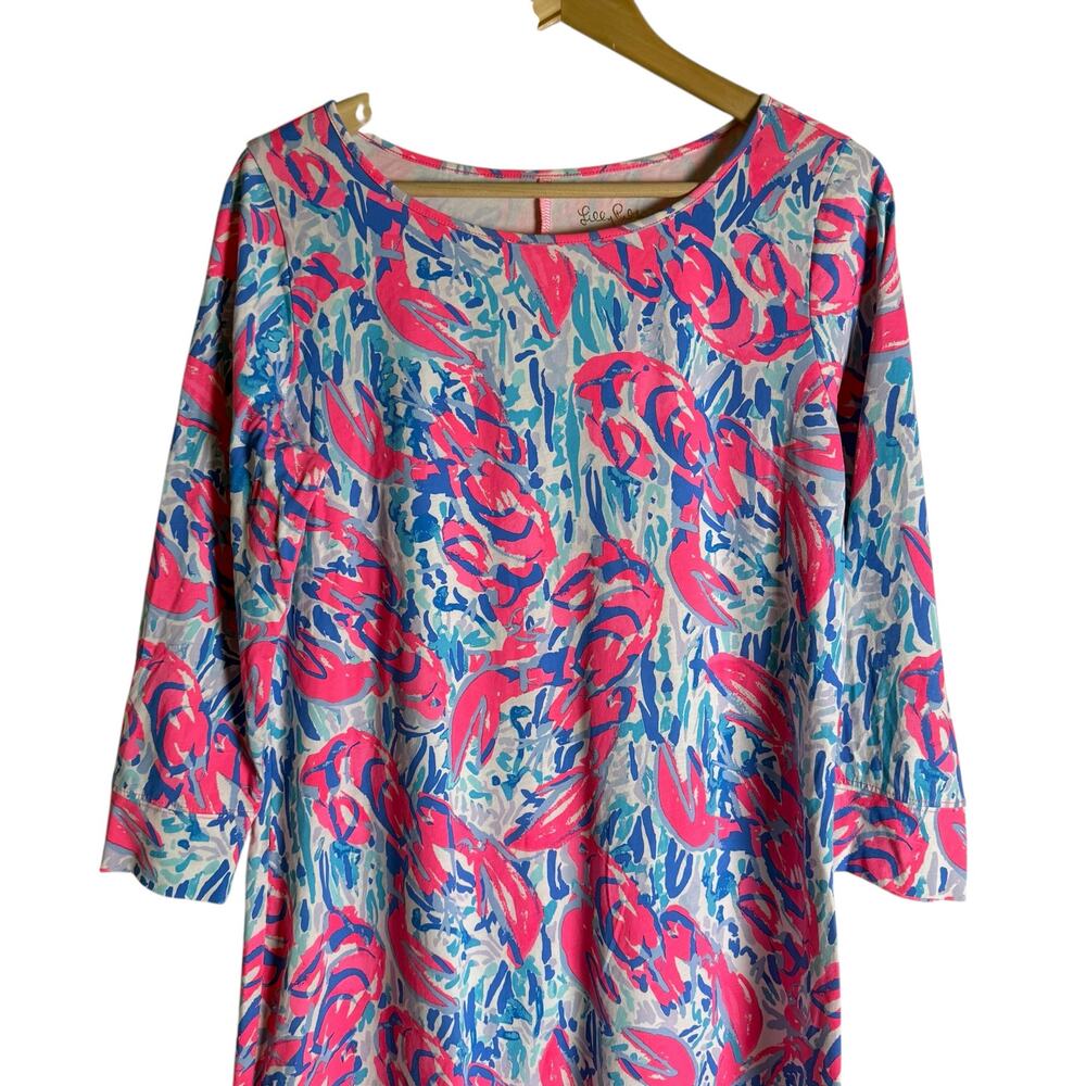 Lilly Pulitzer Marlowe Boatneck T-Shirt Shift Mini Dress  Large - Picture 3 of 9